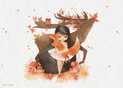 Doux moments d'automne avec les animaux